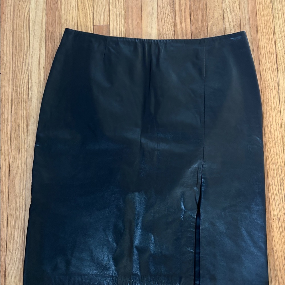 Danier Black Leather Pencil Skirt